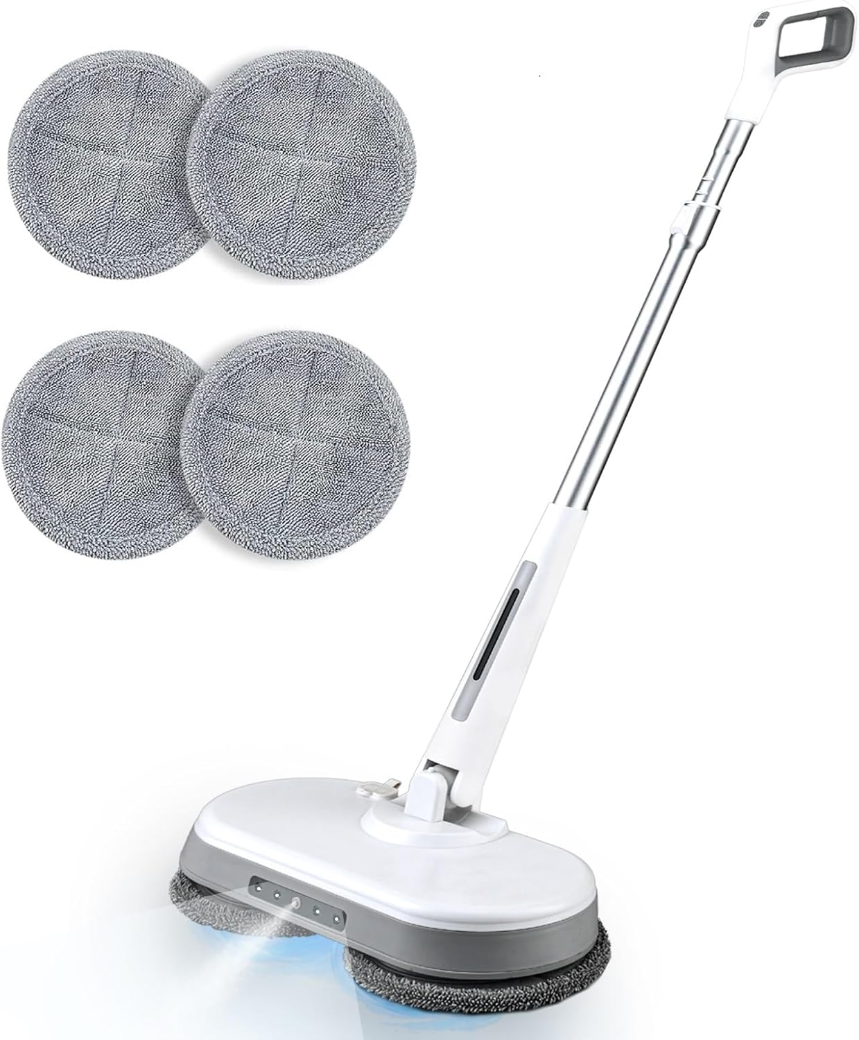 Electric Spin Mop Rechargeable Floor Cleaner LED Lights Water Spray Mop